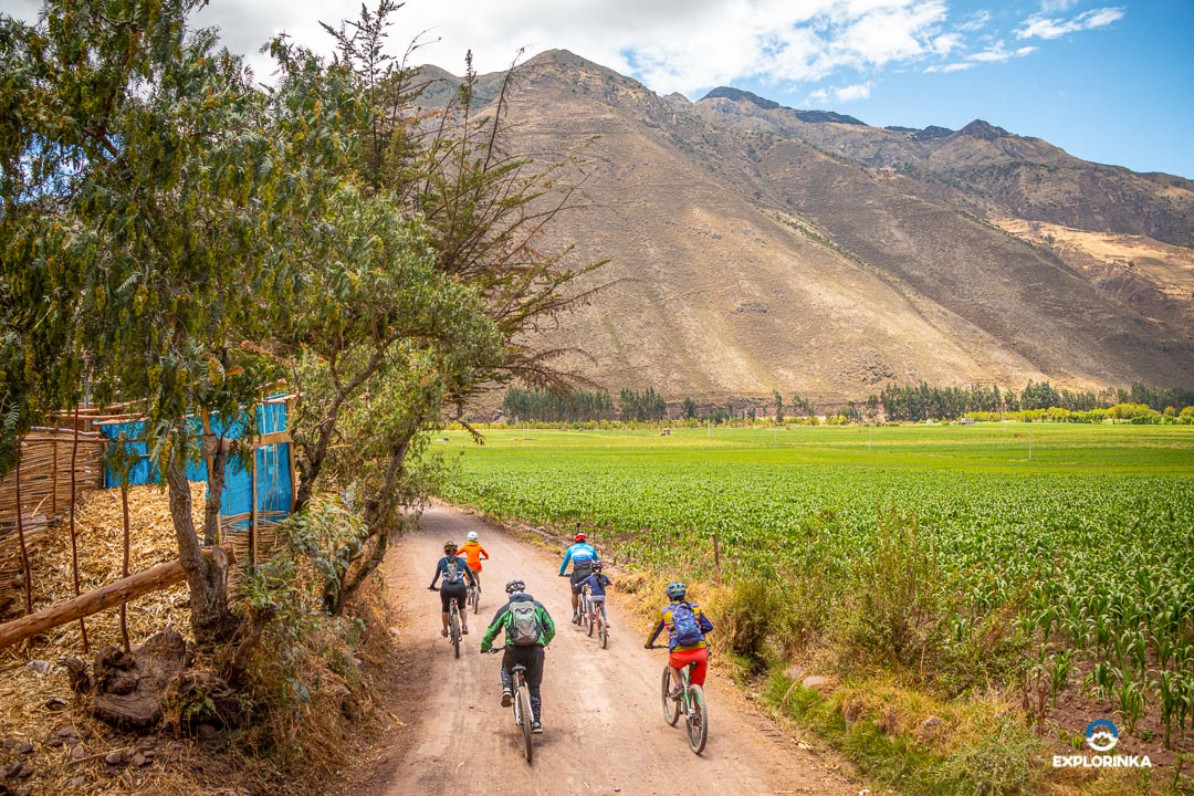 Trayecto en bicicleta por la ruta del Valle Sagrado