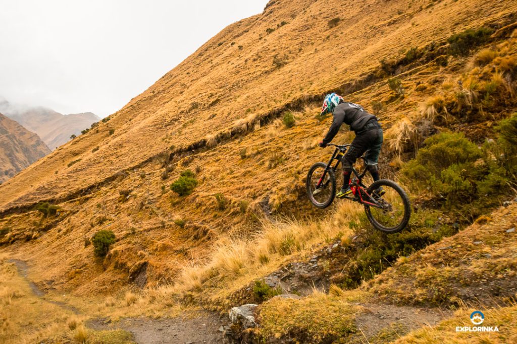 Exploring the Sacred Valley on an enduro bike